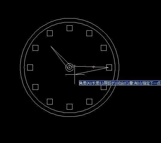 CAD定数等分画钟表教程