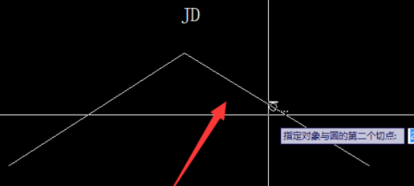 CAD中怎么根据切线交点绘制曲线