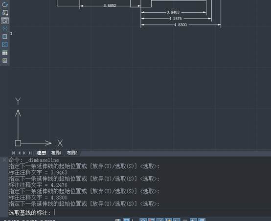 CAD中如何创建标注基线尺寸