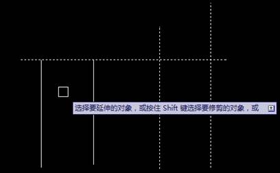 CAD通过shift键切换延伸与修剪命令