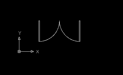 CAD怎么绘制双扇门的平面图