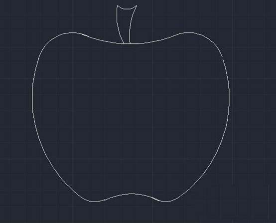 用CAD怎么画苹果的平面图