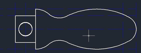 如何用CAD绘制手柄
