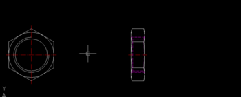 在CAD中如何画六角螺母平面图