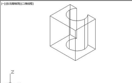 如何使用CAD差集命令画立体图，面域和实体的差集