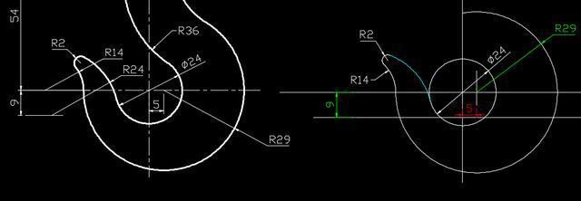 CAD吊钩平面图画法