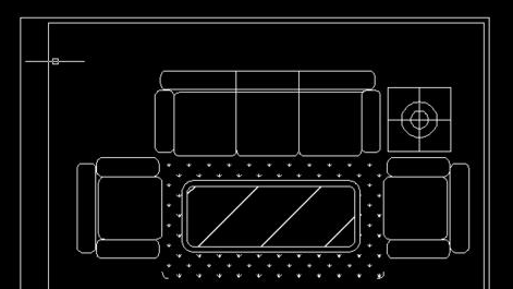 CAD怎么绘制沙发平面图？