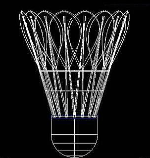 怎么用CAD绘制立体羽毛球？