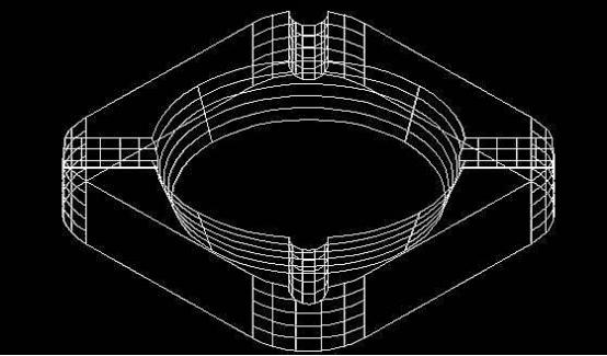 怎么用CAD画烟灰缸？
