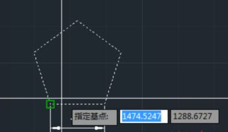 CAD如何按照比例缩放五边形？