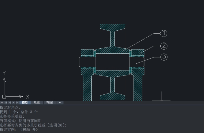 CAD如何对齐多重引线